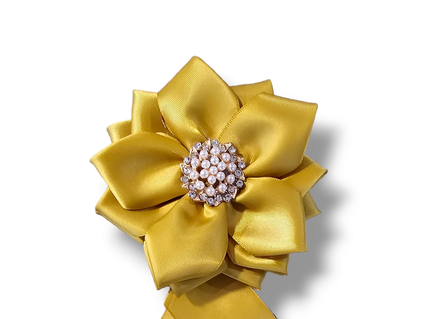 Golden corsage with detachable tail