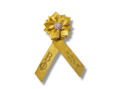 Golden corsage with detachable tail