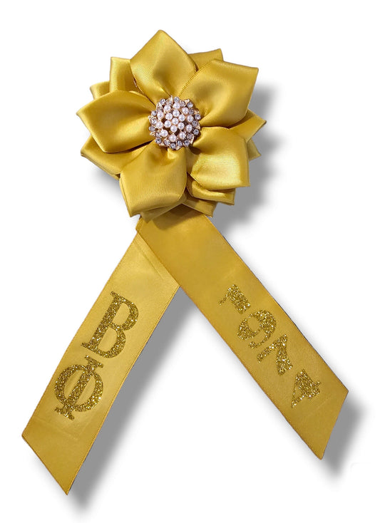 Golden corsage with detachable tail