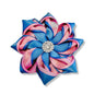 Pink and Blue brooched flower