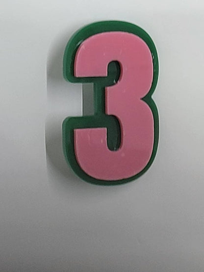 Number lapel pins