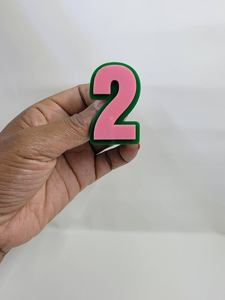 Number lapel pins