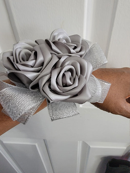 Silver Wrist Corsage