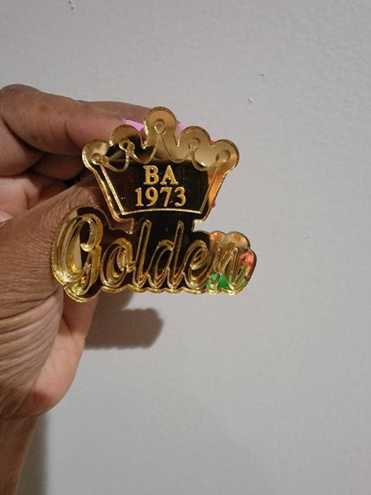 Golden Pin with Chapter and Year