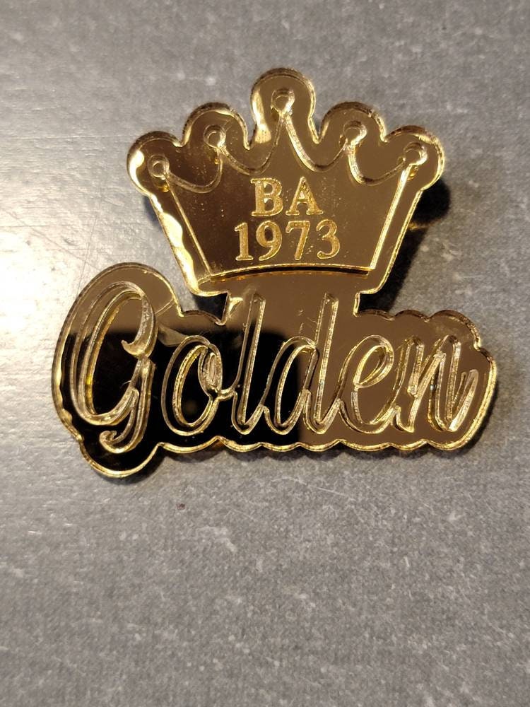 Golden Pin with Chapter and Year